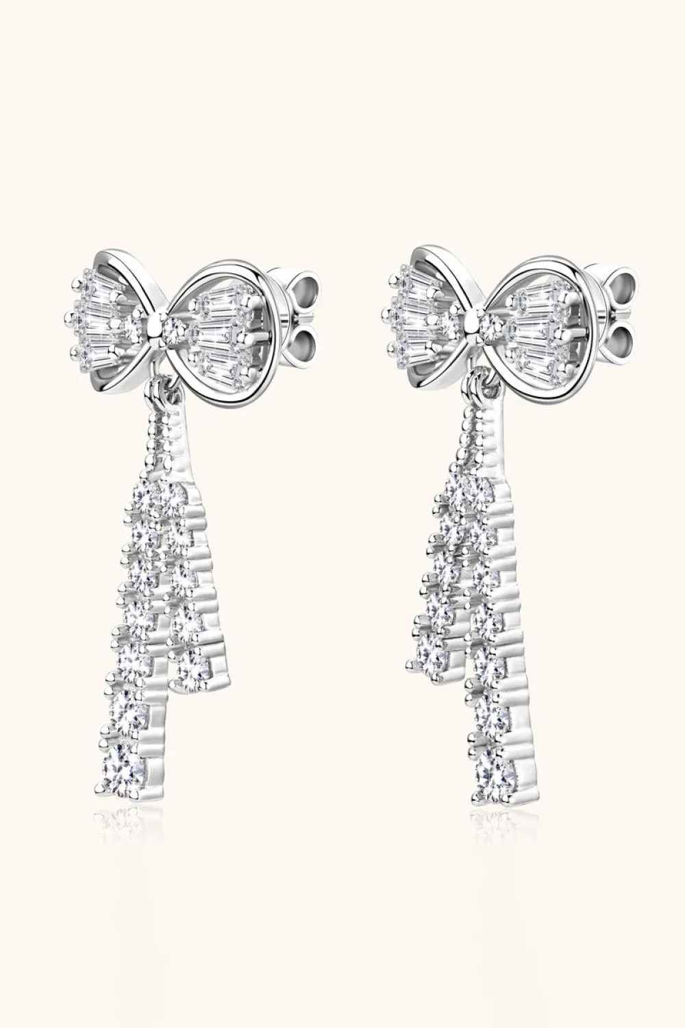 * APP EXCLUSIVE* 1.12 Carat Moissanite 925 Sterling Silver Bow Earrings