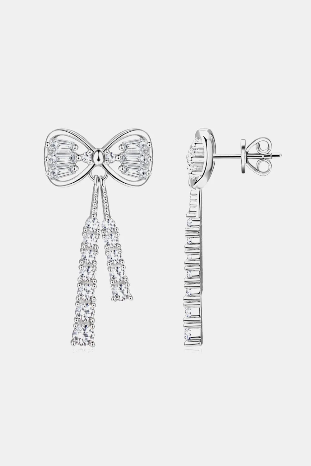 * APP EXCLUSIVE* 1.12 Carat Moissanite 925 Sterling Silver Bow Earrings