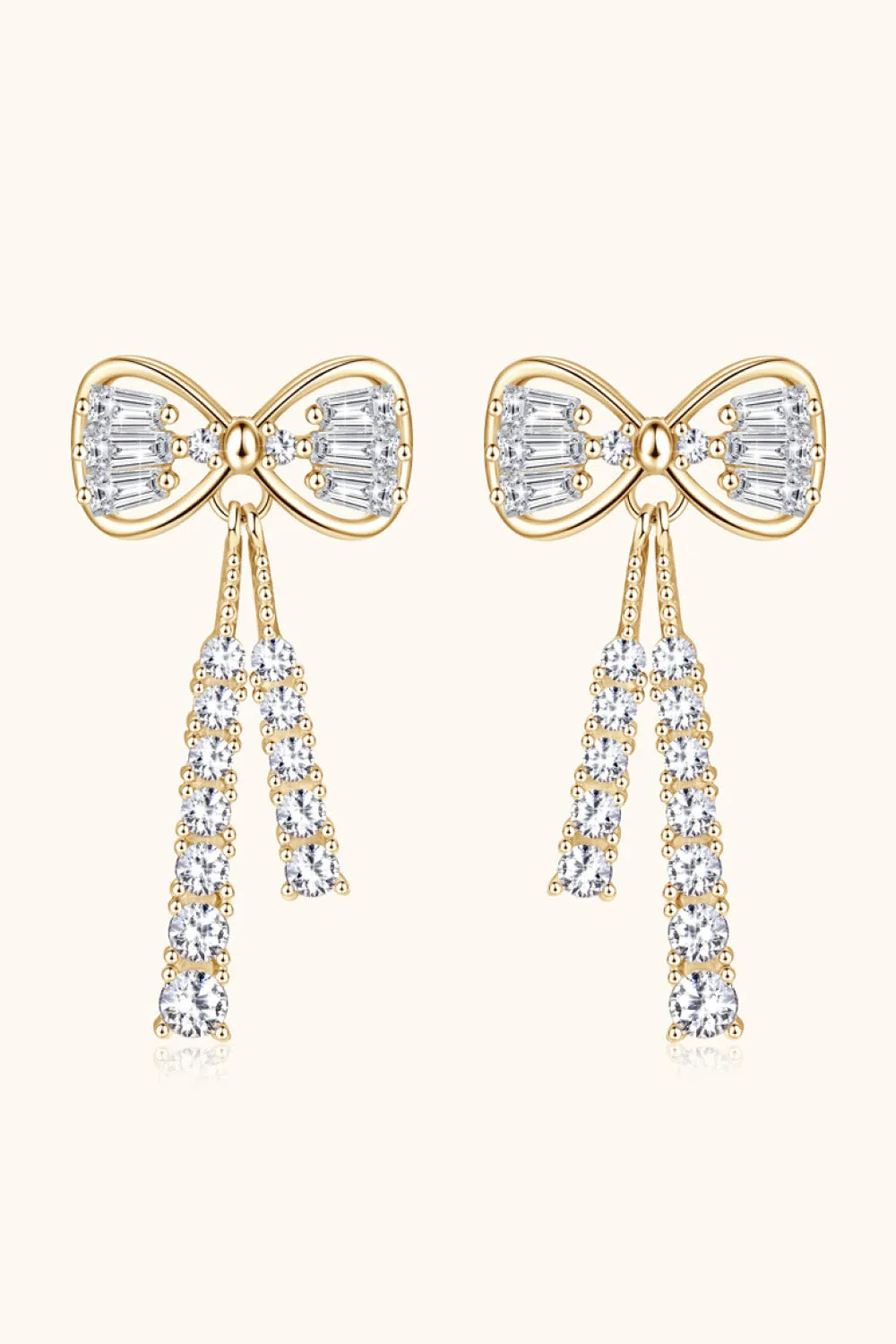 * APP EXCLUSIVE* 1.12 Carat Moissanite 925 Sterling Silver Bow Earrings