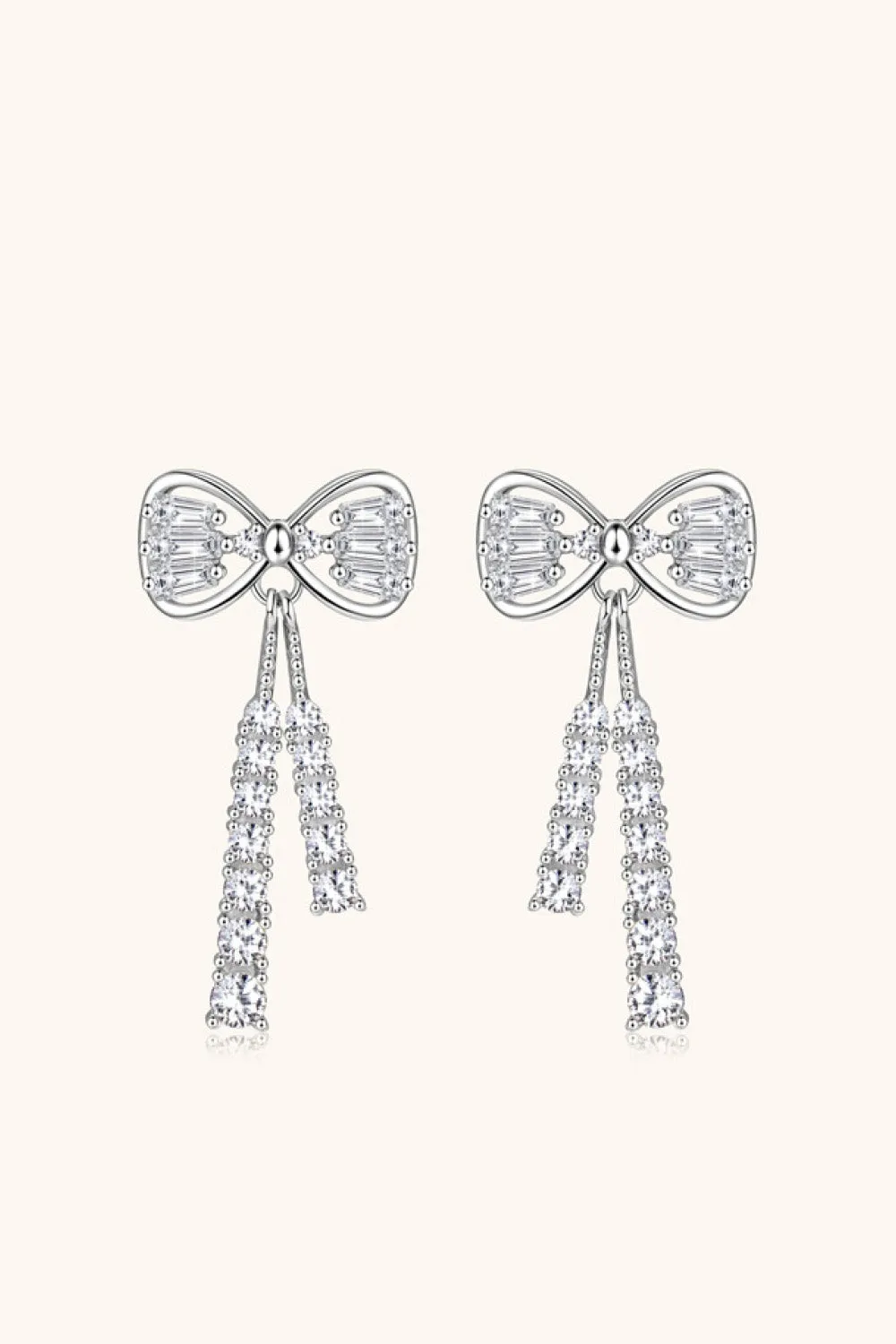 * APP EXCLUSIVE* 1.12 Carat Moissanite 925 Sterling Silver Bow Earrings
