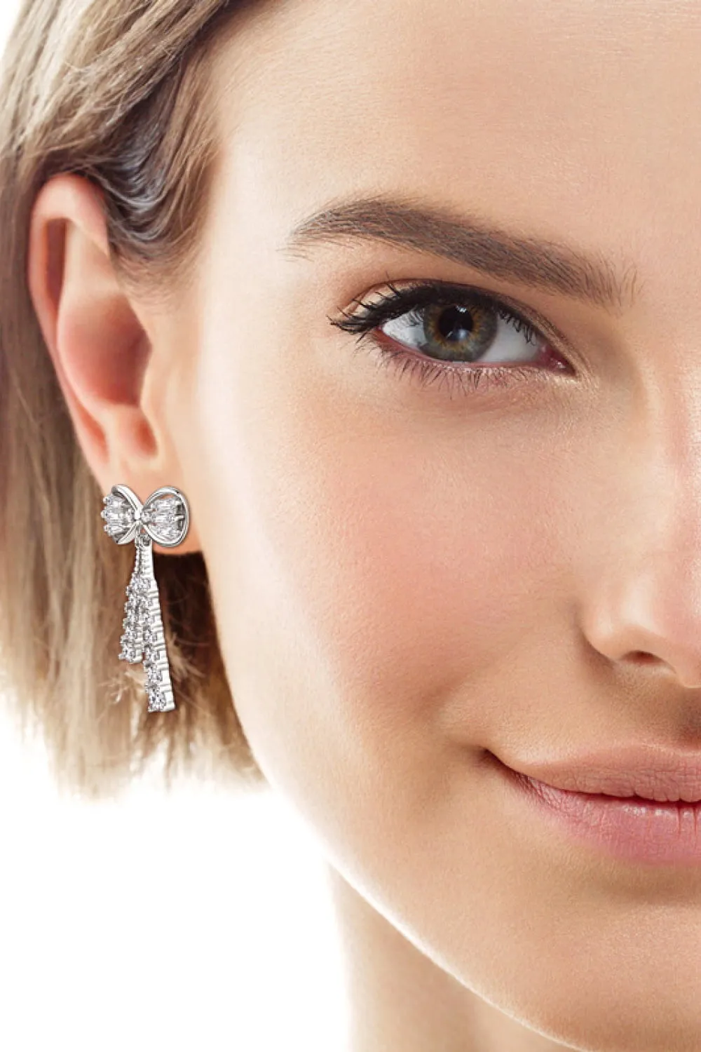 * APP EXCLUSIVE* 1.12 Carat Moissanite 925 Sterling Silver Bow Earrings