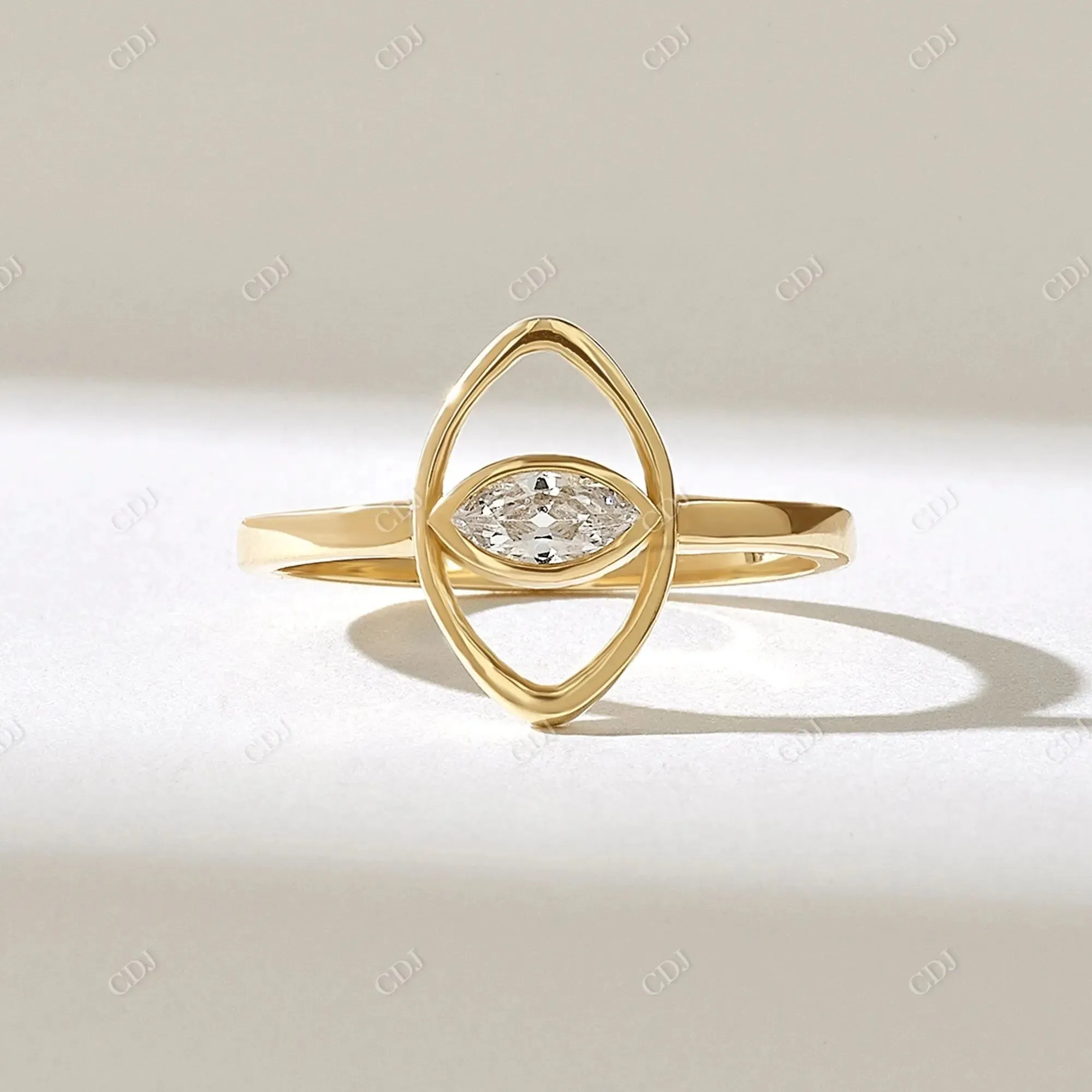 0.18CTW Marquise Diamond Evil Eye Engagement Ring
