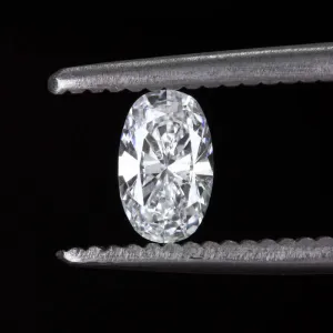 0.42ct D SI2 OVAL CUT DIAMOND 6.29mm LONG SHAPE COLORLESS LOOSE NATURAL 1/2ct