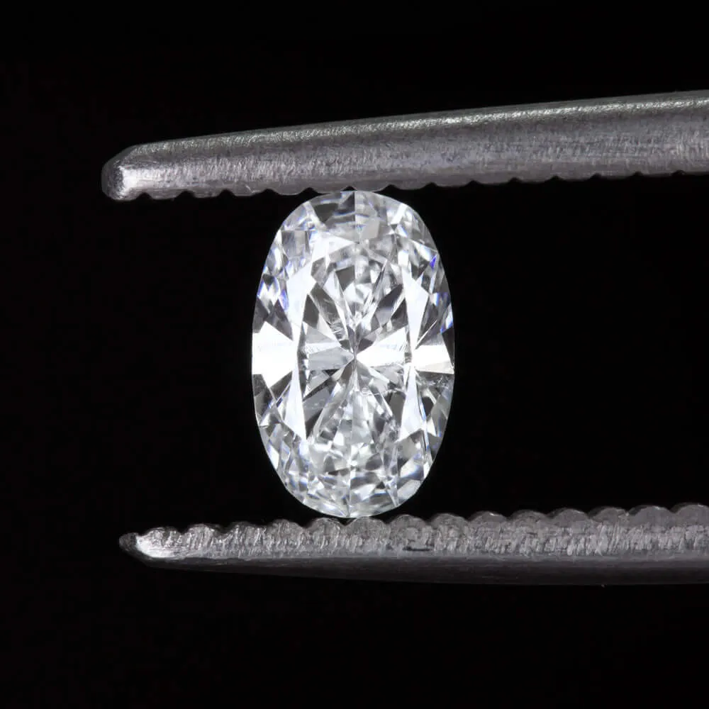 0.42ct D SI2 OVAL CUT DIAMOND 6.29mm LONG SHAPE COLORLESS LOOSE NATURAL 1/2ct