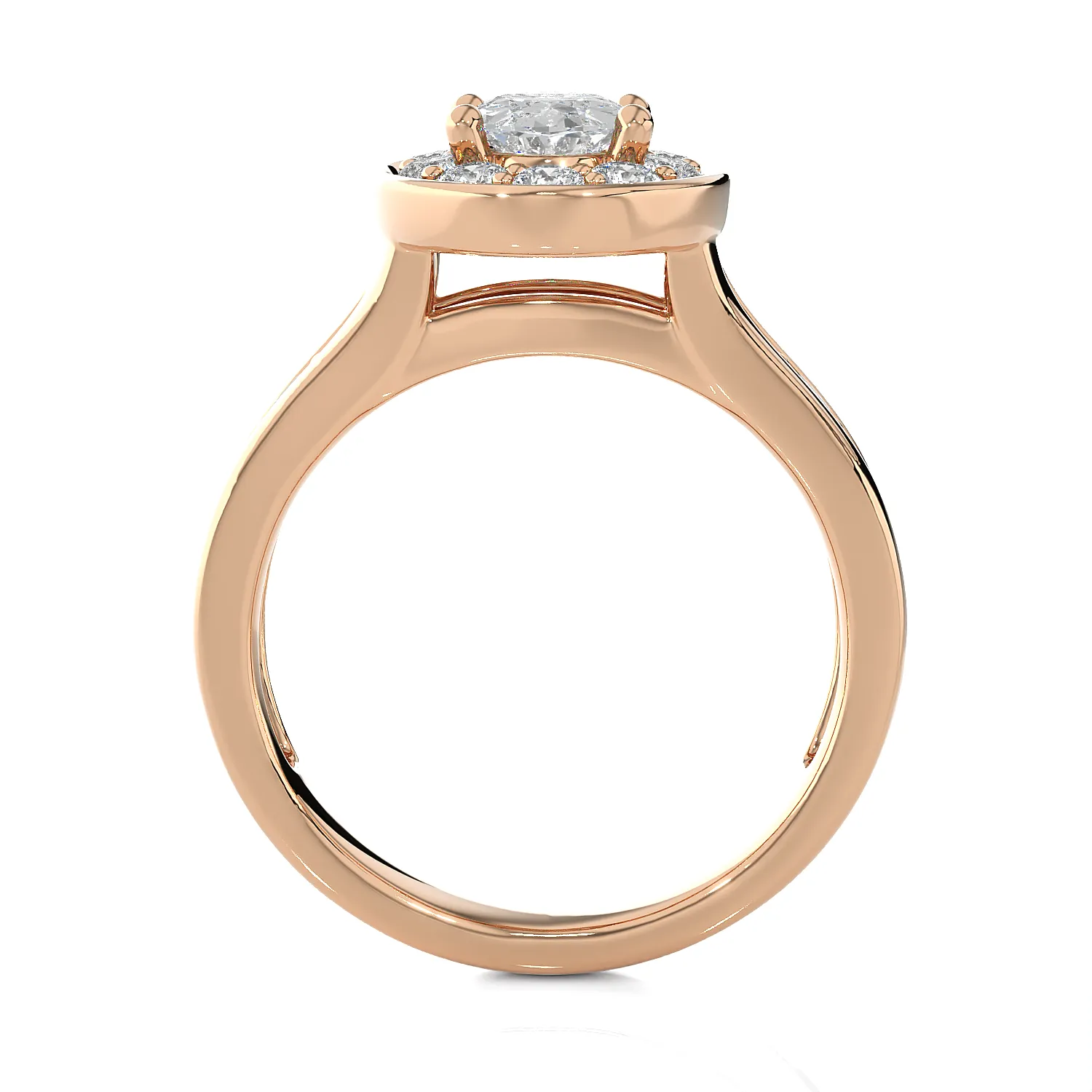 1 3/4 ctw Oval Lab Grown Diamond Halo Engagement Ring
