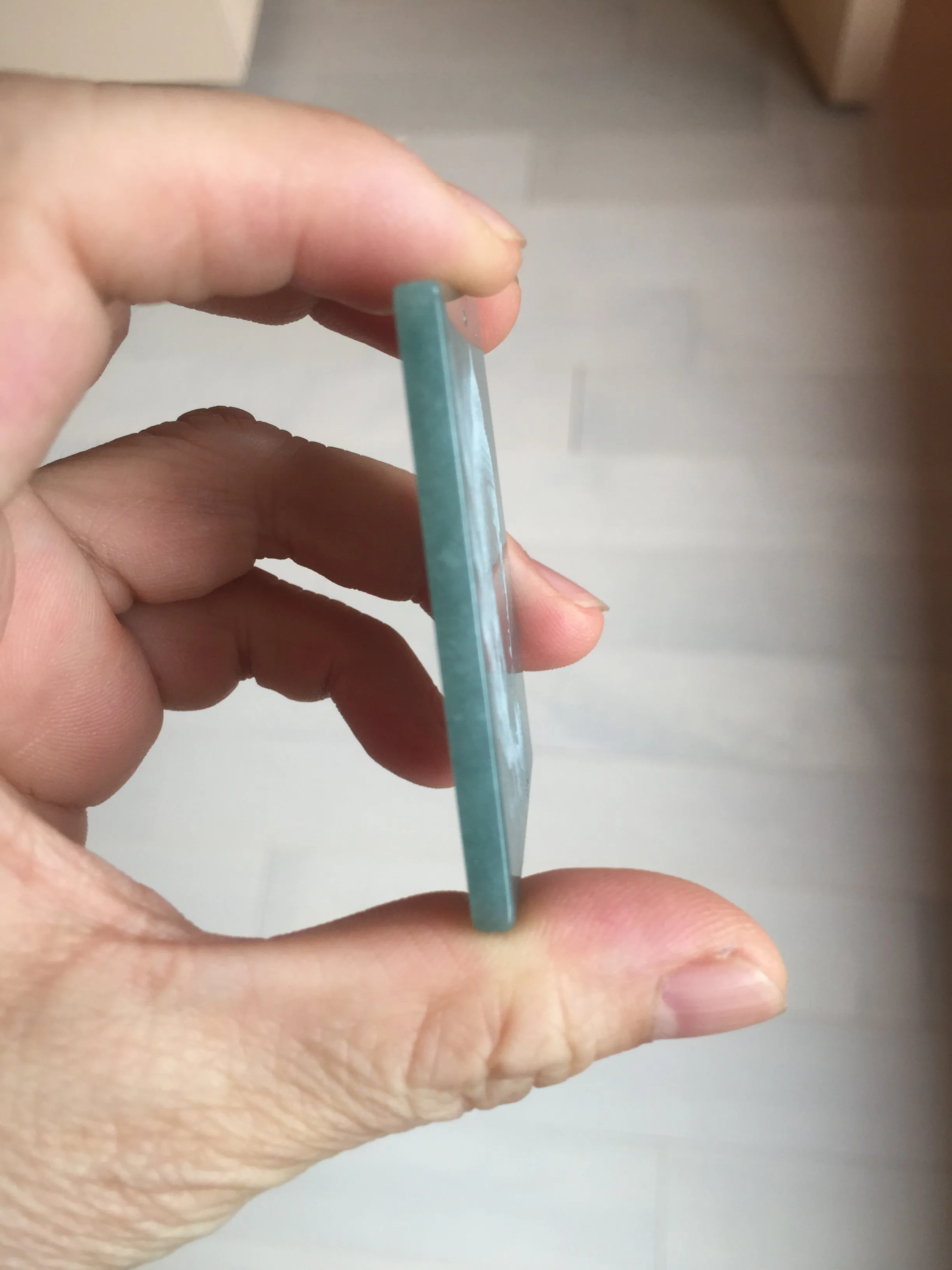 100% Natural type A green/blue/gray Guatemala jadeite Jade shadow carving buddha pendant necklace BP114