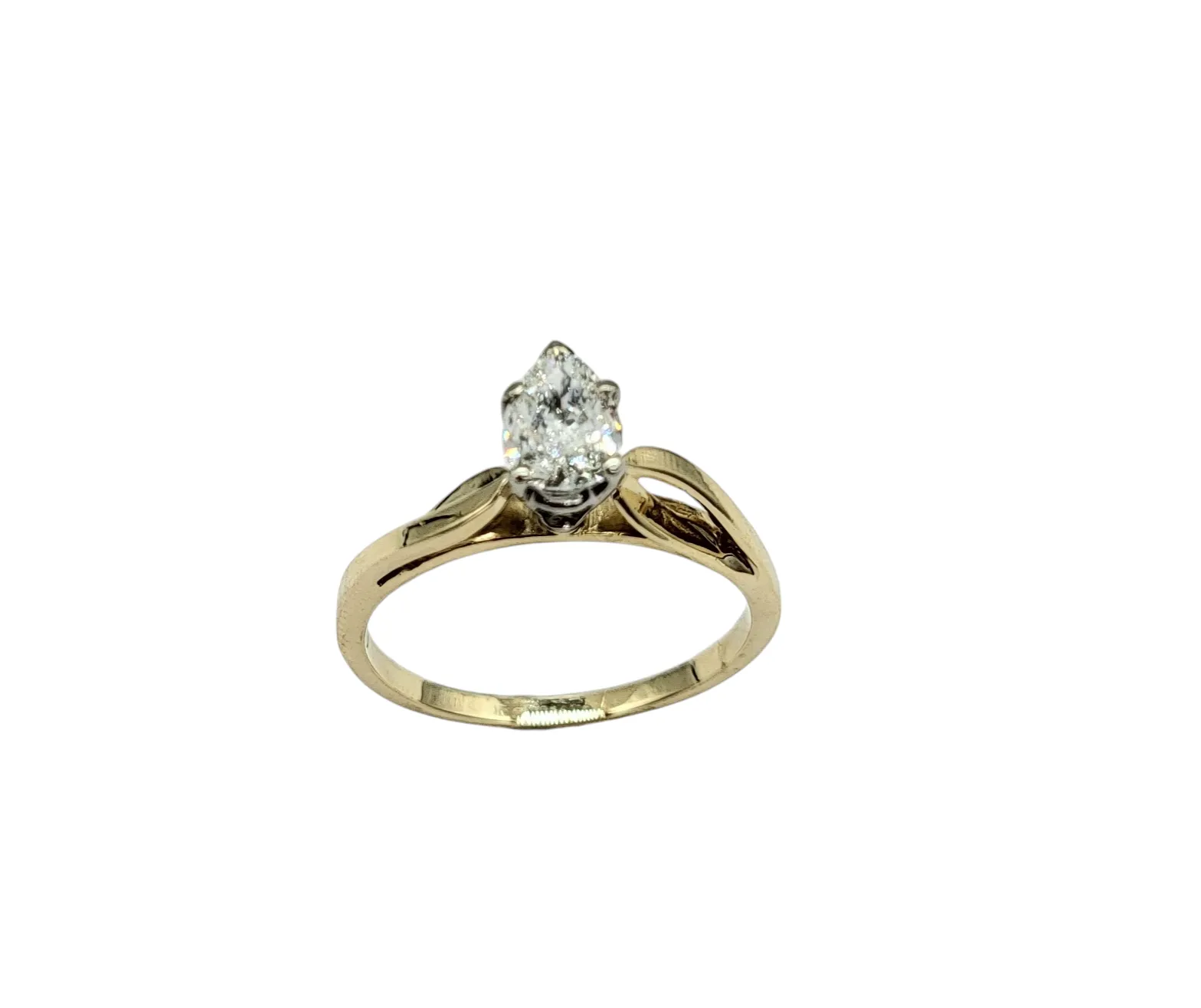 1/2 Carat Diamond Pear Shaped Ring