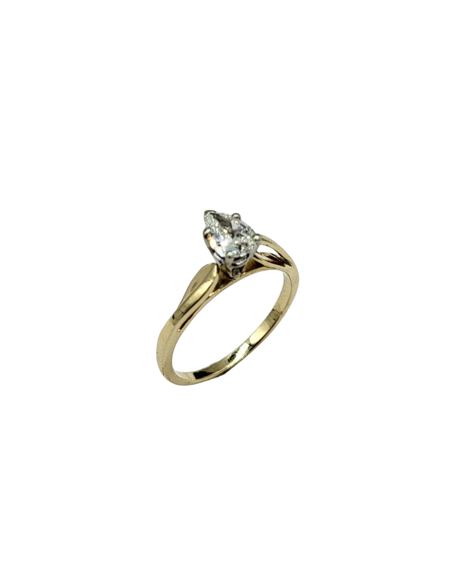 1/2 Carat Diamond Pear Shaped Ring