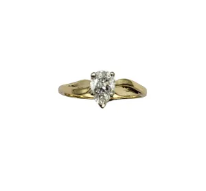 1/2 Carat Diamond Pear Shaped Ring