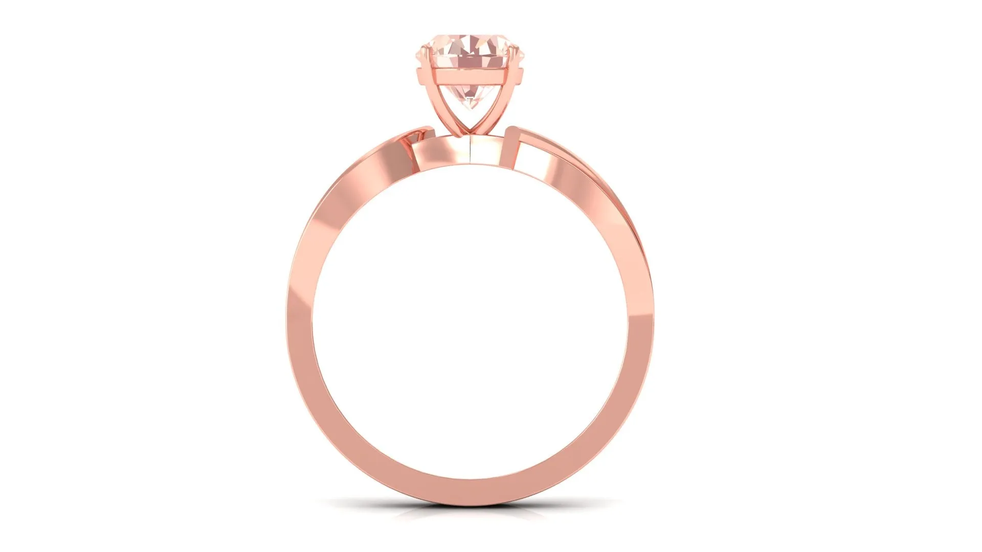 1.25 CT Infinity Shank Morganite Engagement Ring with Diamond