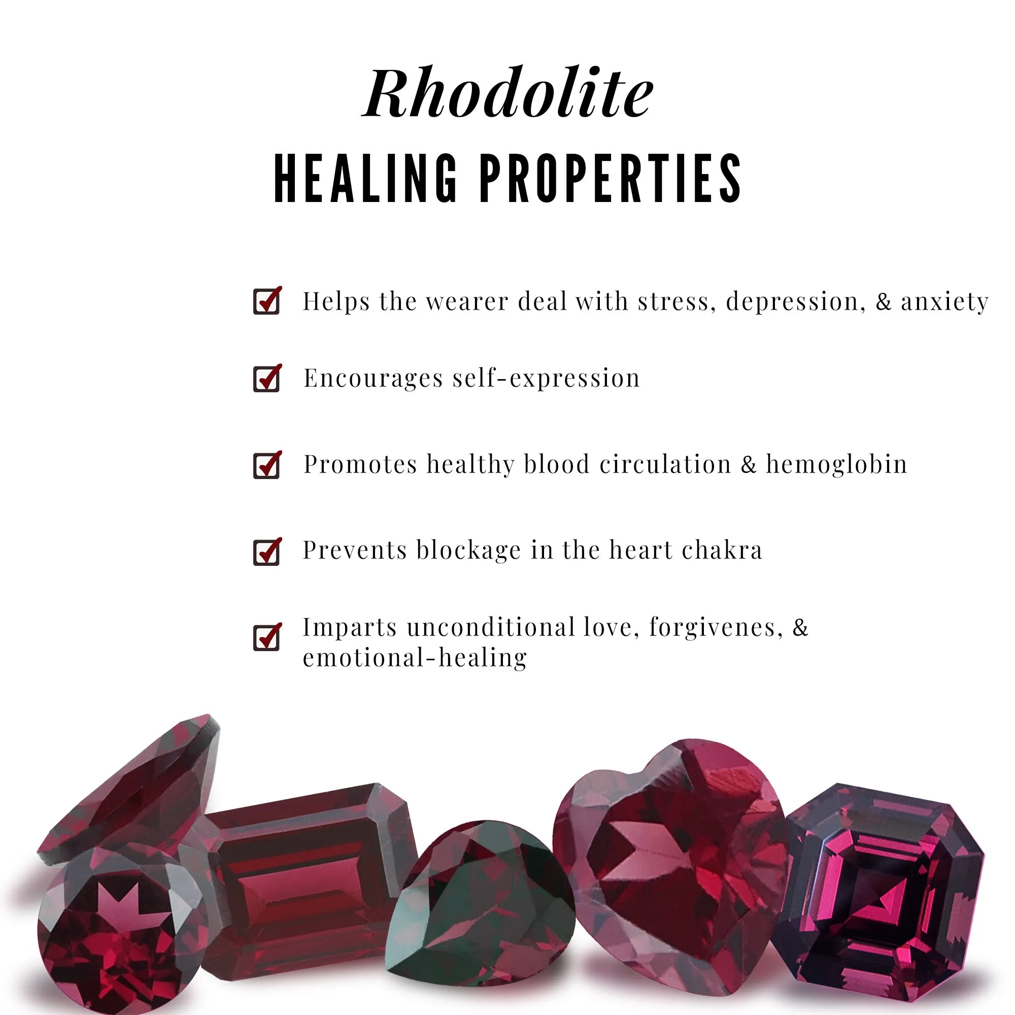 1.25 CT Round Rhodolite Solitaire Engagement Ring with Diamond Accent
