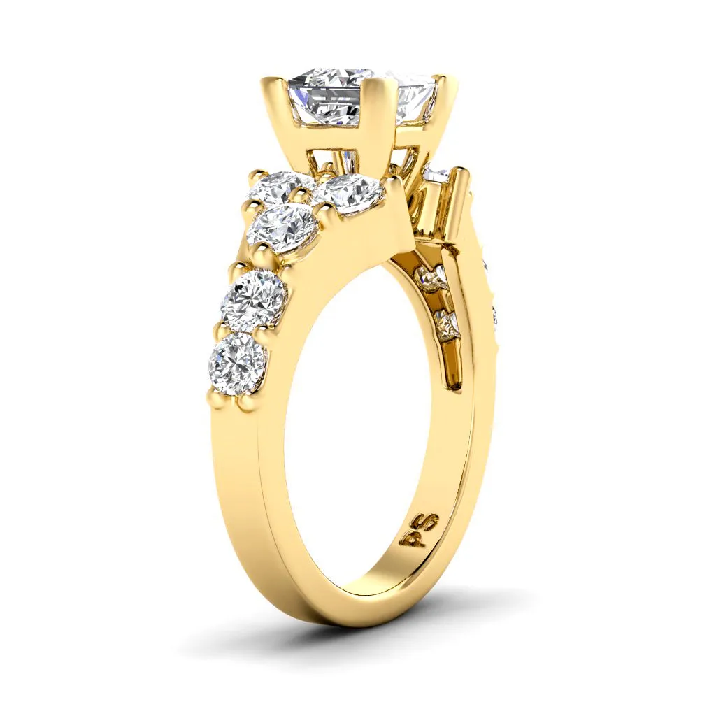 1.75-2.90 CT Round & Princess Cut Diamonds - Engagement Ring