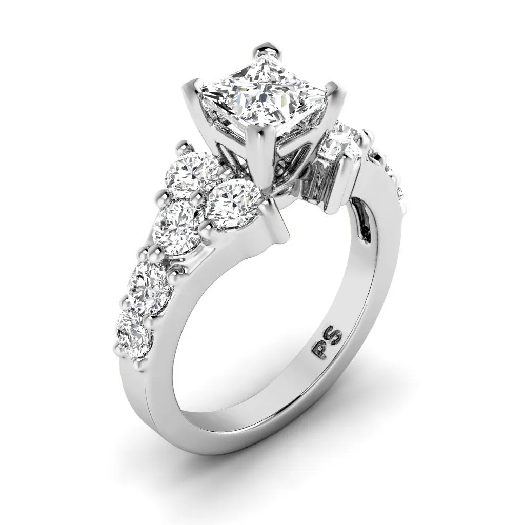 1.75-2.90 CT Round & Princess Cut Diamonds - Engagement Ring