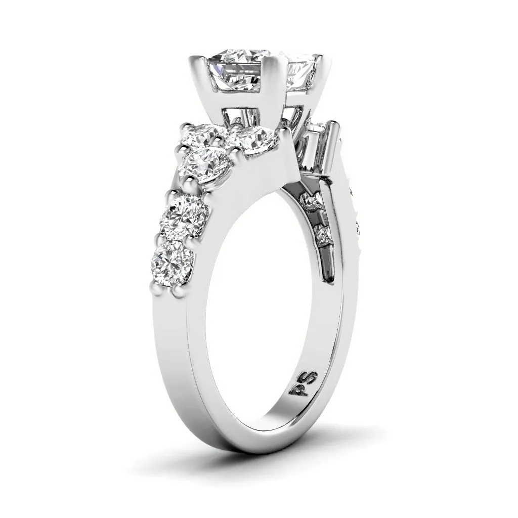 1.75-2.90 CT Round & Princess Cut Diamonds - Engagement Ring