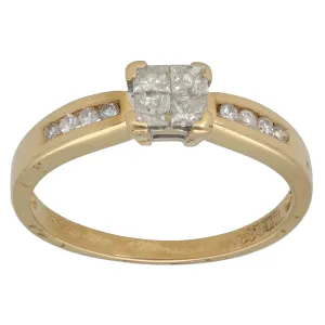 18ct Gold 0.33ct Diamond Dress/Cocktail Ring Size M