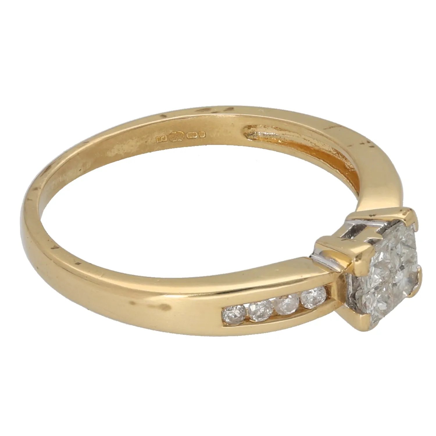 18ct Gold 0.33ct Diamond Dress/Cocktail Ring Size M