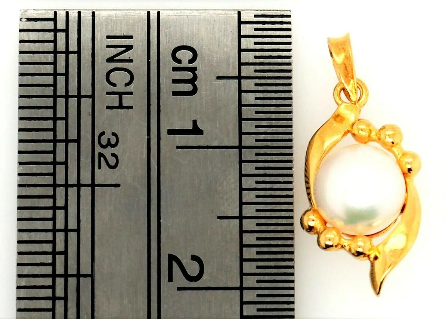 18ct Yellow Gold & Pearl Pendant Fine Jewellery Elegant Necklace