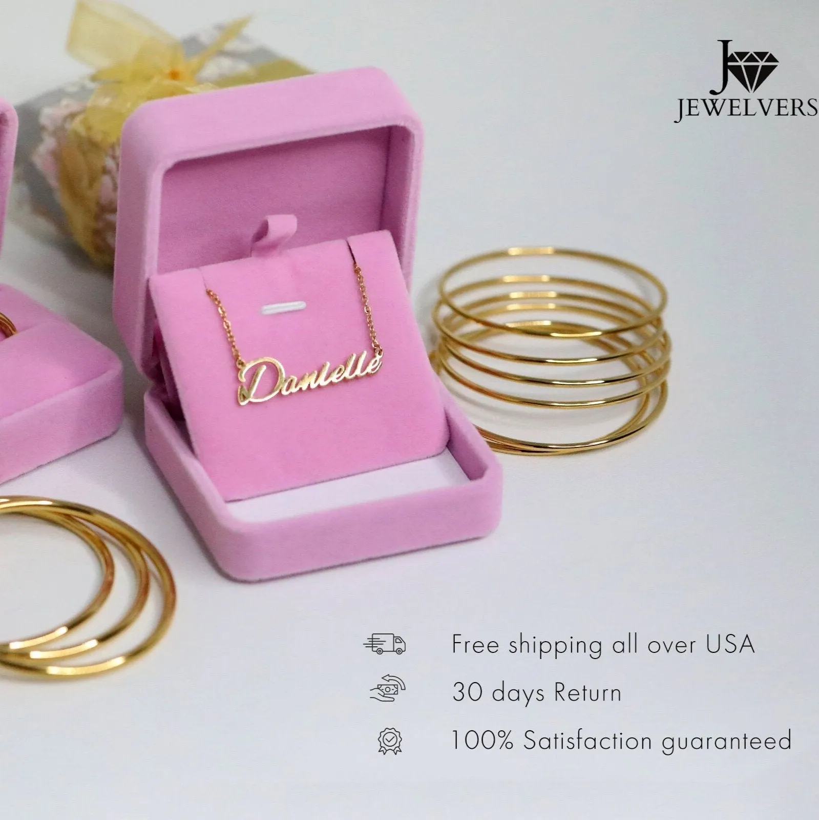 18K Gold-Filled Elastic Beaded Bracelet