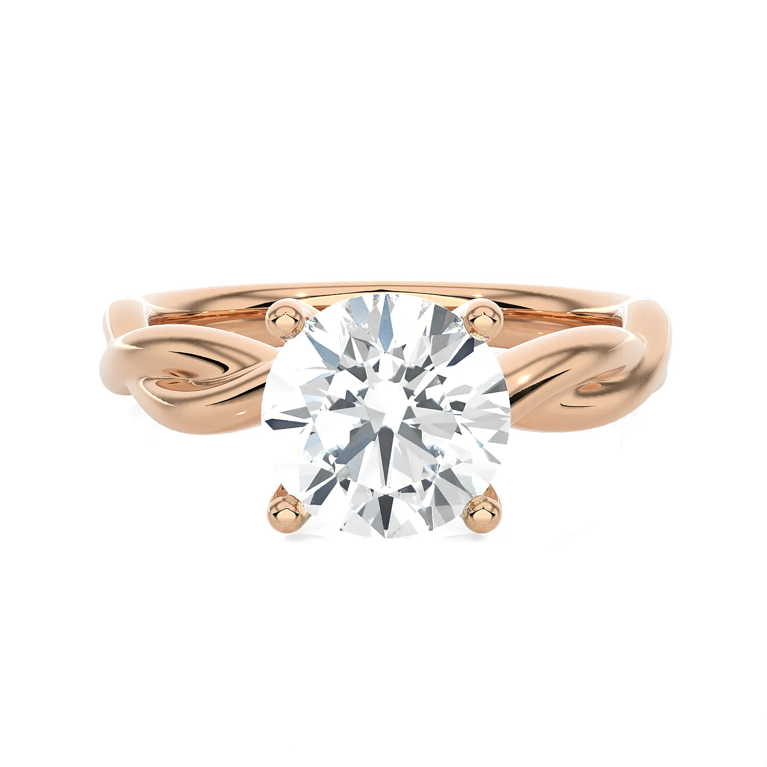2 ctw Round Lab Grown Diamond Solitaire Engagement Ring