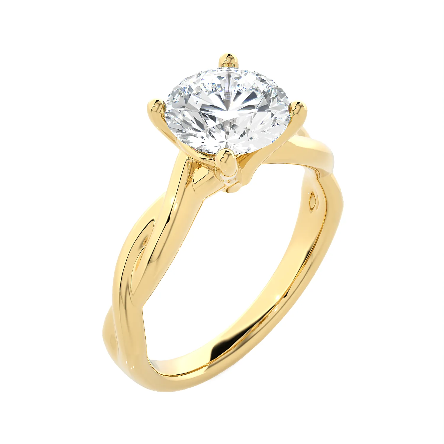 2 ctw Round Lab Grown Diamond Solitaire Engagement Ring