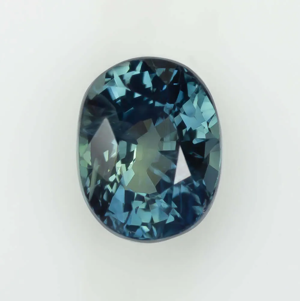 2.01ct TEAL SAPPHIRE BLUE GREEN OVAL SHAPE CUT LOOSE NATURAL GEMSTONE 2 CARAT