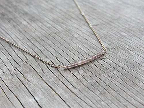 24k Gold Plated Rock Gift 3-4mm Stracking Brown Chocolate Moonstone Necklace Rondelle, Faceted 17" for Mens, Womens, gf, bf & Adult.
