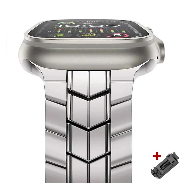 50％ Off | Titanium Band for Apple Watch Ultra 2 49mm series 9 45mm 42 44mm Bracelet Correa Strap for iWatch ultra 8 7 6 5 4 se 41 38 40mm