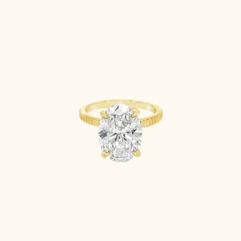 5.23 Oval Lab Diamond Solitaire Engagement Ring