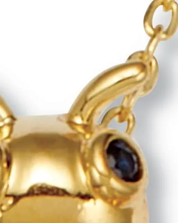 .61 TCW CZ Genuine Green Jade 18k Gold-plated Bee Pendant Necklace, 18 incnes | Green