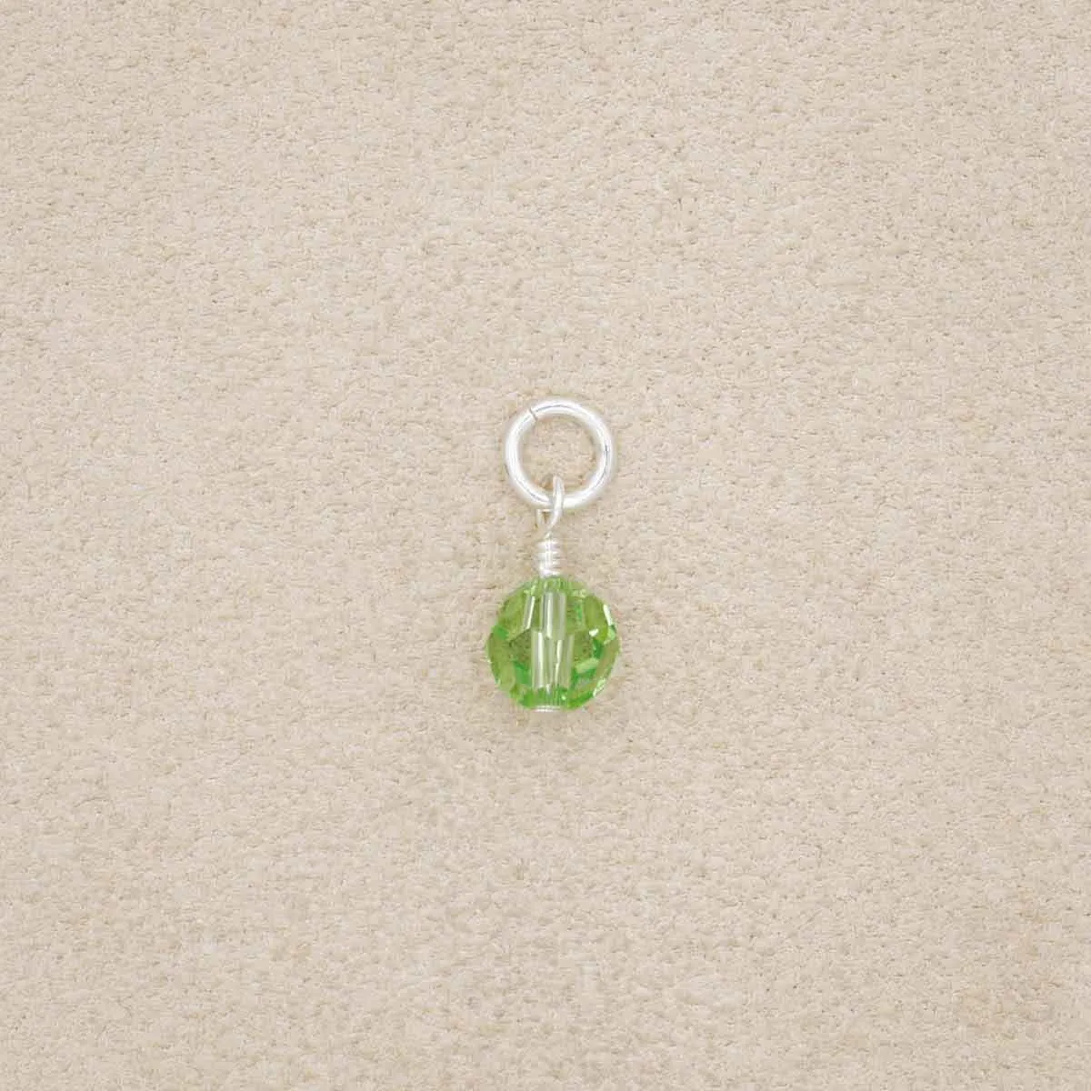6mm Peridot Bead {Sterling Silver}