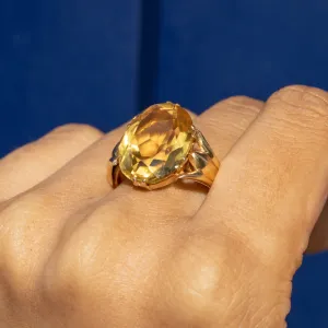 9ct Gold Citrine Cocktail Ring, 8.30ct