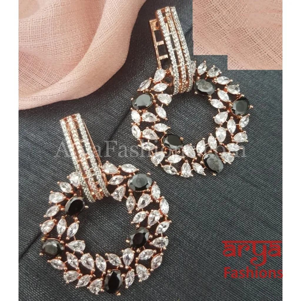 Abby Rose Gold CZ Ethnic Earrings