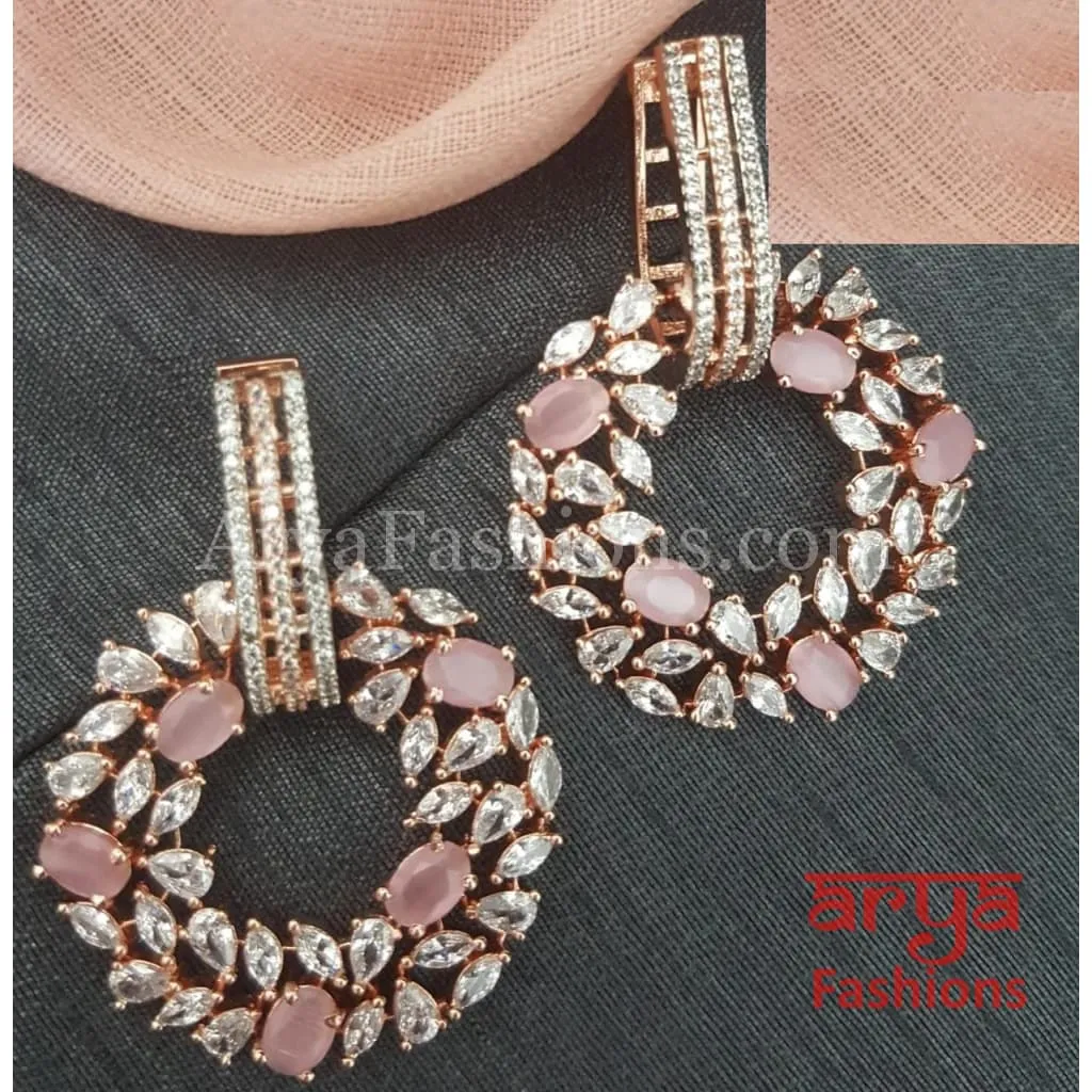 Abby Rose Gold CZ Ethnic Earrings