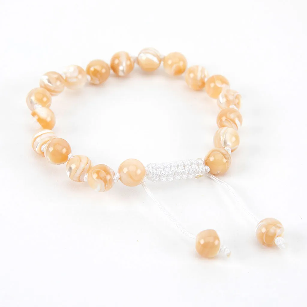 Adjustable Beaded Pearl Bracelet