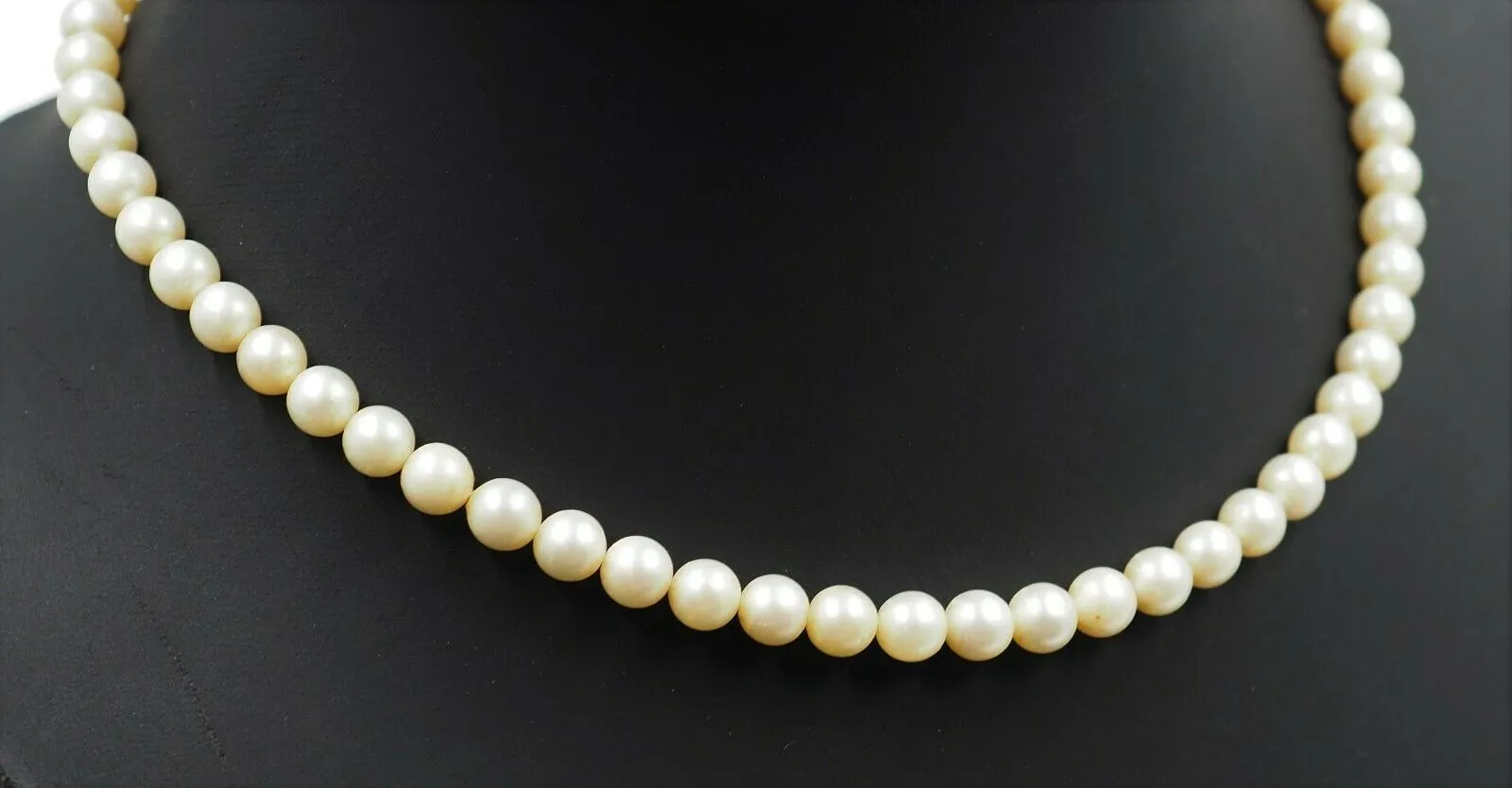 Akoya Pearl Strand Necklace with Sterling Silver Clasp