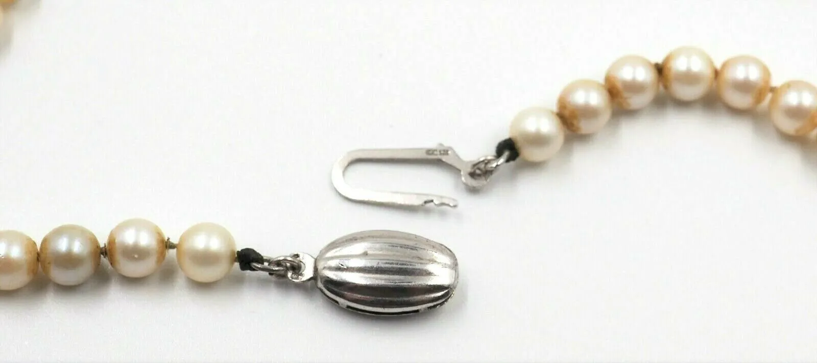 Akoya Pearl Strand Necklace with Sterling Silver Clasp