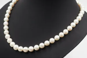 Akoya Pearl Strand Necklace with Sterling Silver Clasp