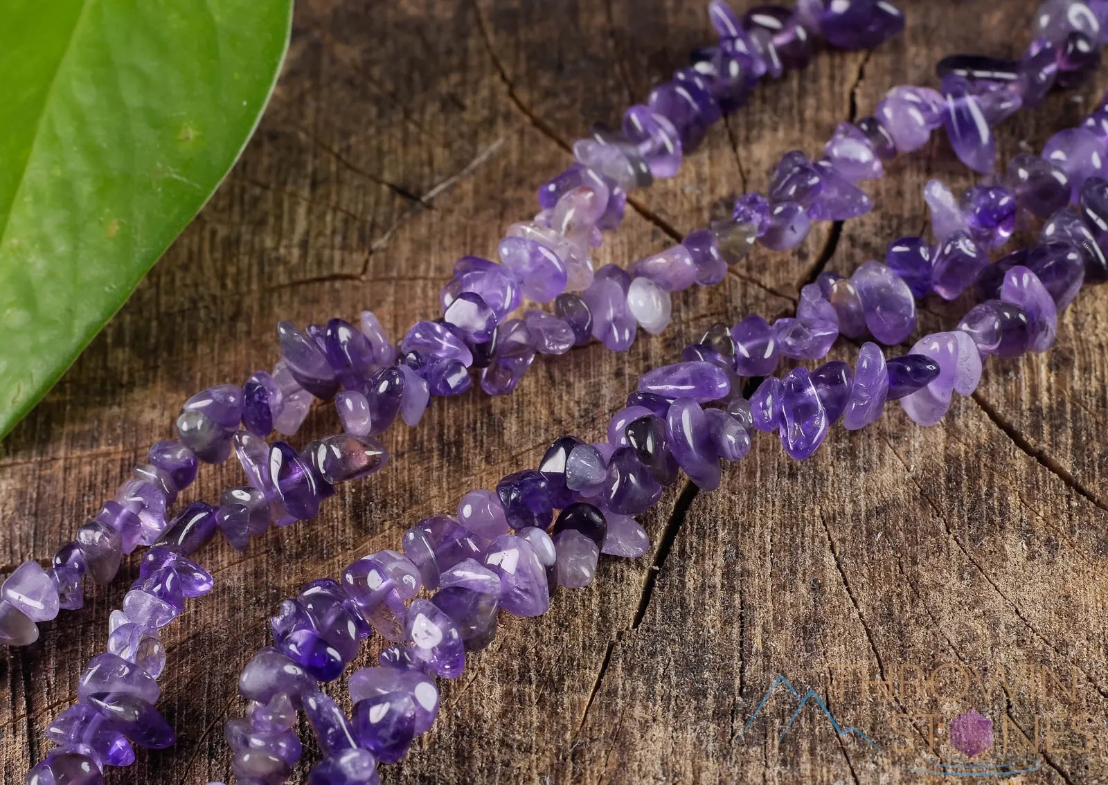 AMETHYST Crystal Necklace - Chip Beads - Long Crystal Necklace, Birthstone Necklace, Handmade Jewelry, E0811