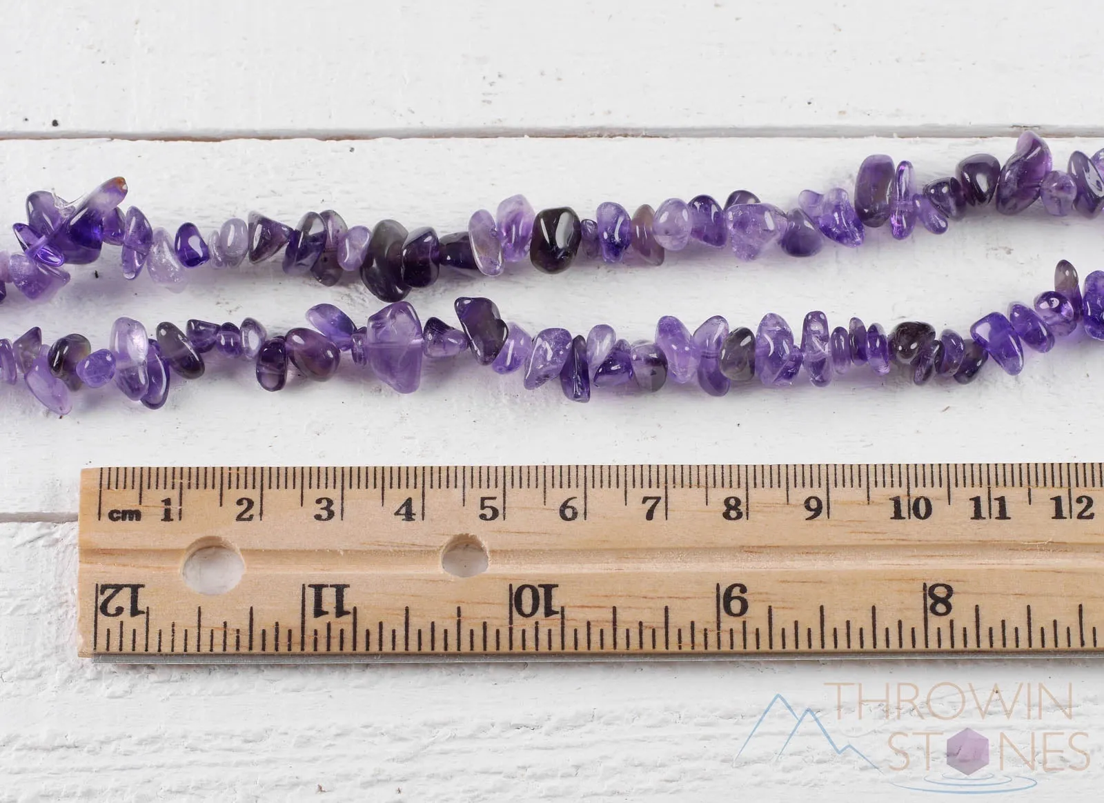 AMETHYST Crystal Necklace - Chip Beads - Long Crystal Necklace, Birthstone Necklace, Handmade Jewelry, E0811