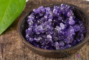 AMETHYST Crystal Necklace - Chip Beads - Long Crystal Necklace, Birthstone Necklace, Handmade Jewelry, E0811