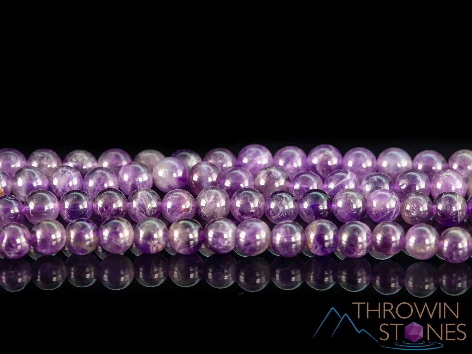 AMETHYST Crystal Necklace, Mala - Birthstone Necklace, Handmade Jewelry, Beaded Necklace, Healing Crystals and Stones, E0122
