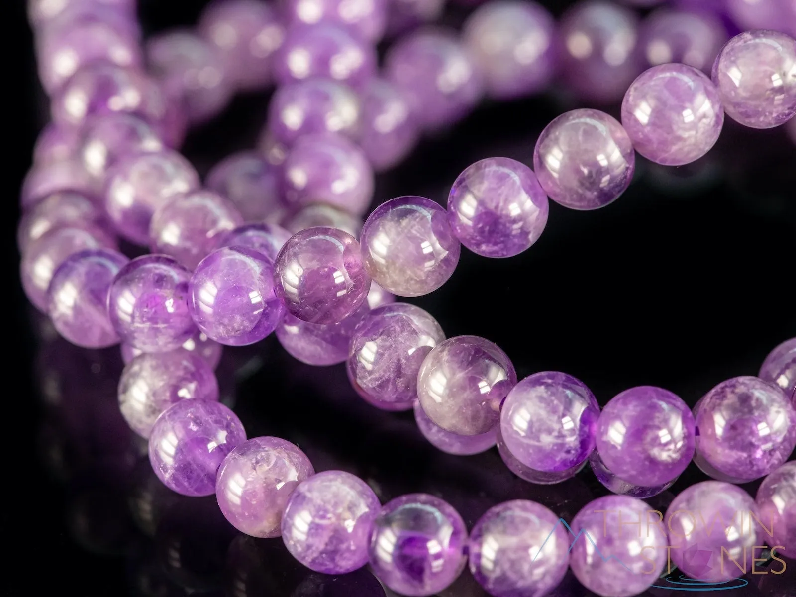 AMETHYST Crystal Necklace, Mala - Birthstone Necklace, Handmade Jewelry, Beaded Necklace, Healing Crystals and Stones, E0122