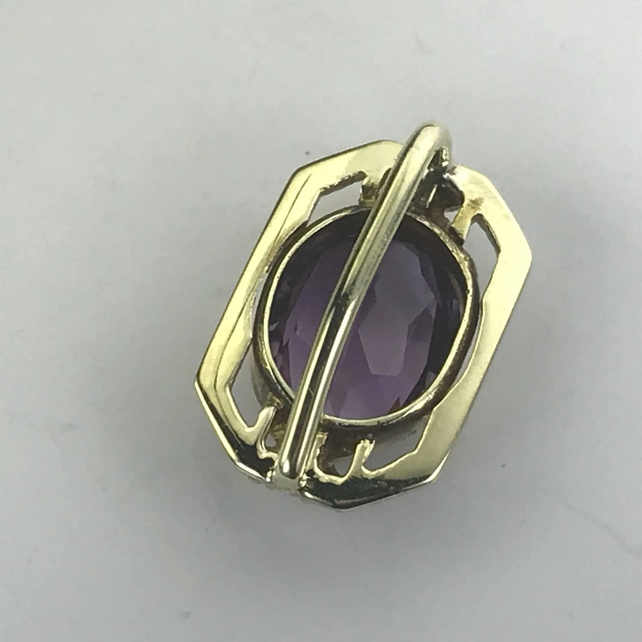 Antique Amethyst Pendant. 14K Gold Filigree. February Birthstone. 6th Anniversary. Upcycled Jewelry.