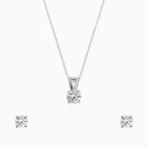 Anushka Sharma Classic Silver Zircon Set