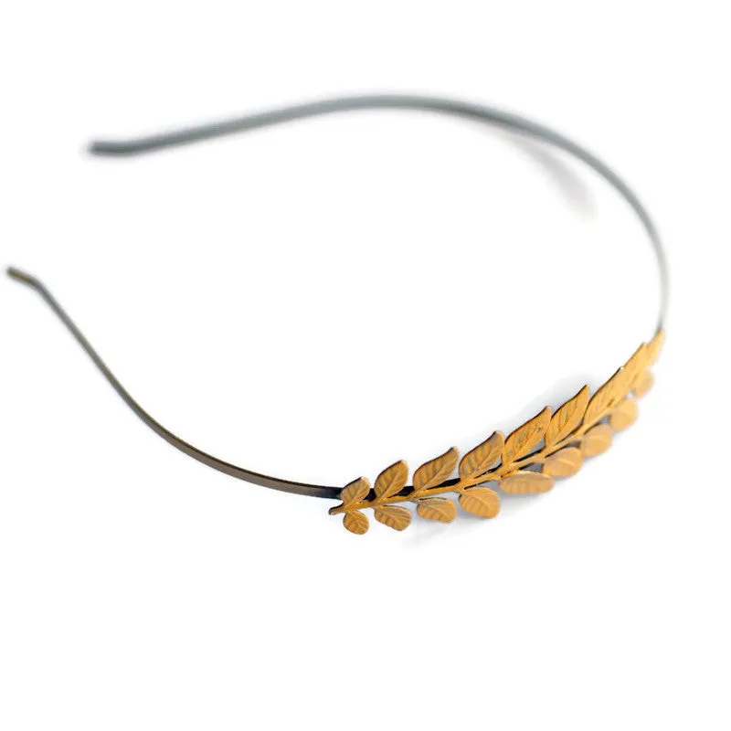 Aphrodite Headband - Hand Painted - Metal Leaf Branch Filigree
