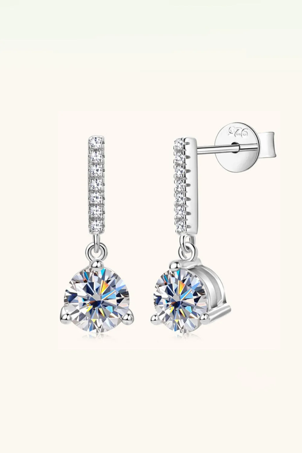 *APP EXCLUSIVE* 2 Carat Moissanite 925 Sterling Silver Drop Earrings