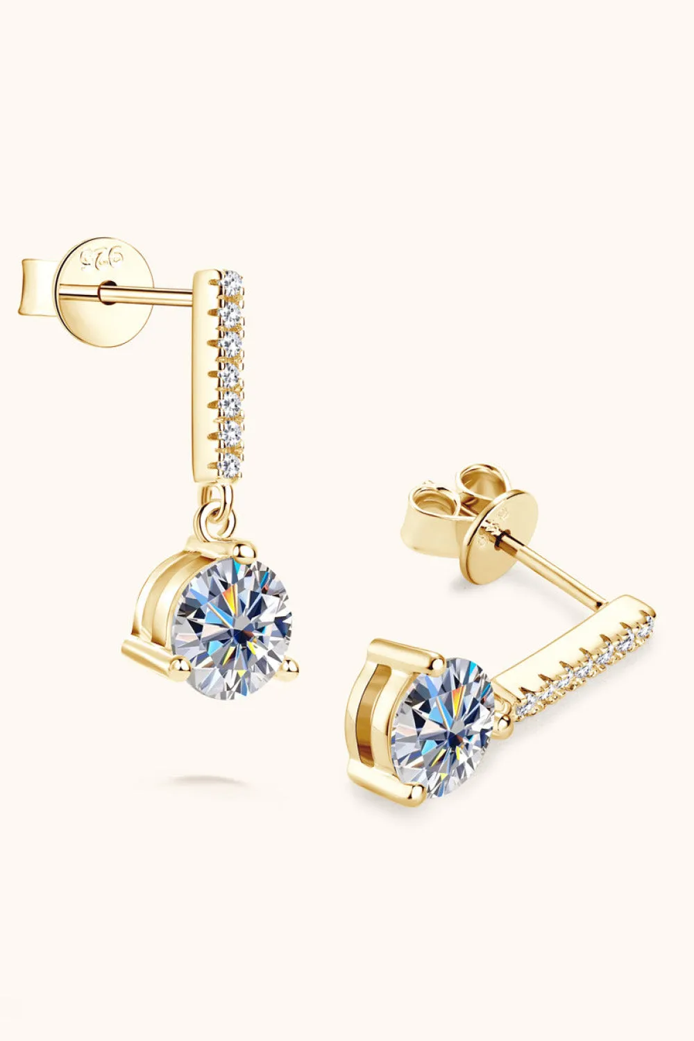 *APP EXCLUSIVE* 2 Carat Moissanite 925 Sterling Silver Drop Earrings
