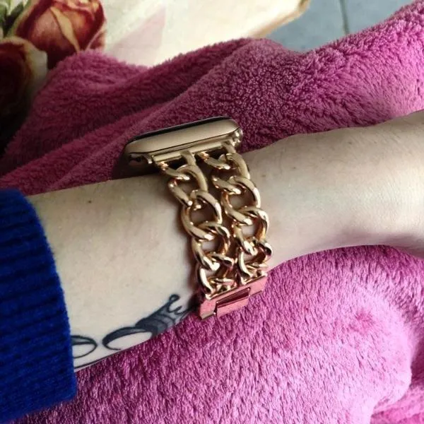 Apple Watchband Women Chain Bracelet Metal Steel Series