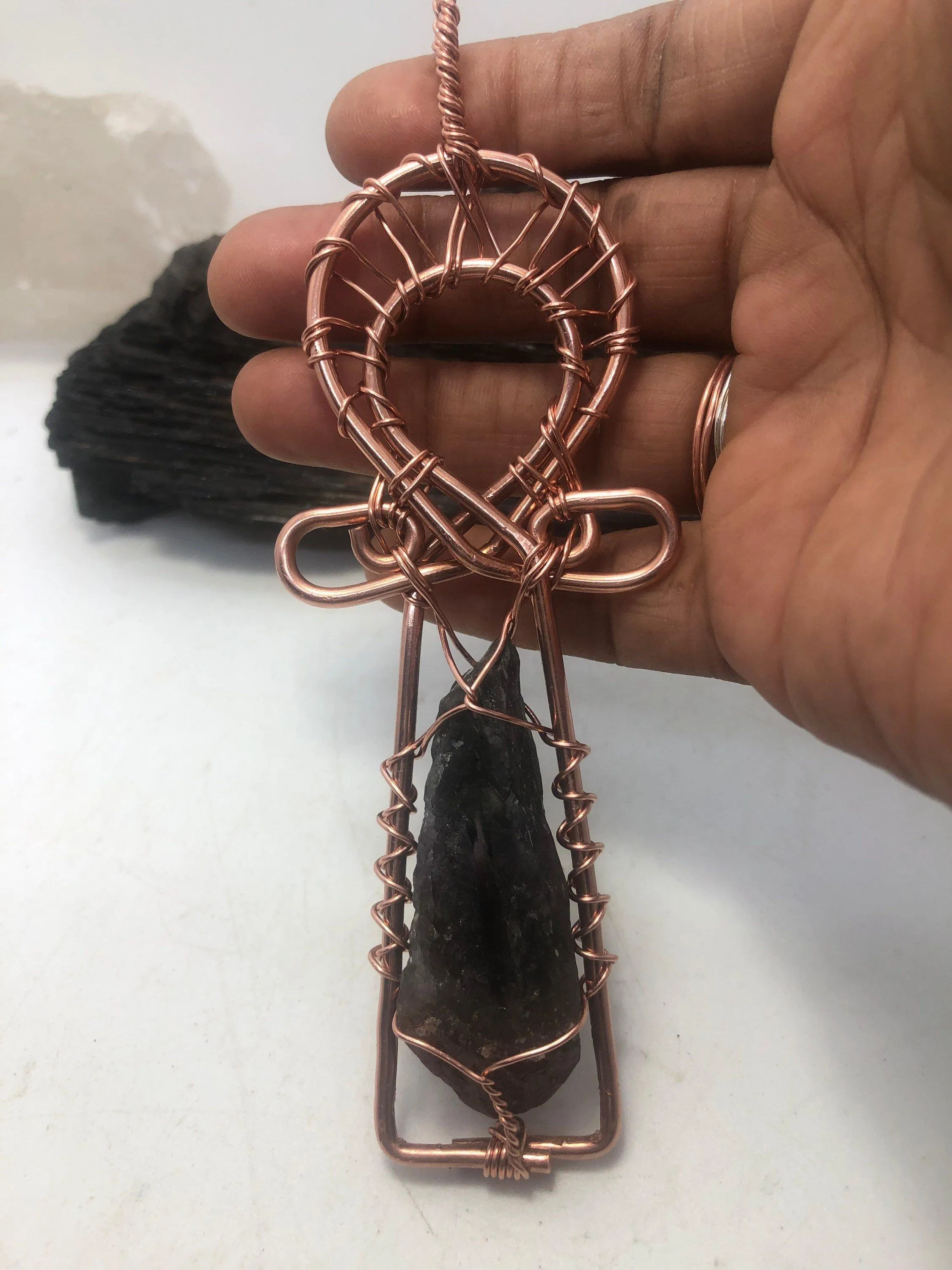 Auralite 23 Copper Ankh Wearable Pendant Necklace