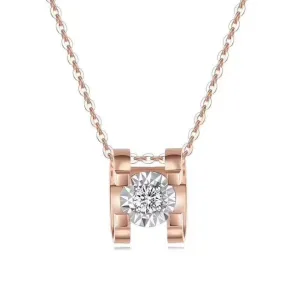 Baikalla™ "You are the only one to me" 18k gold diamond necklace